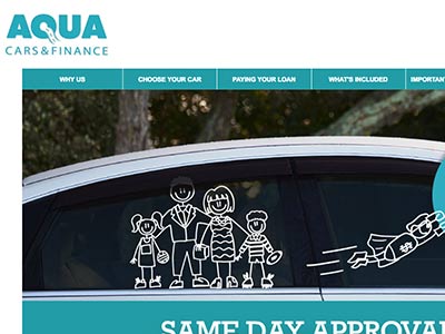 Aqua Cars homepage