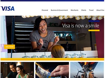 Visa New Zealand homepage