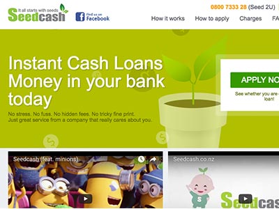 Seed Cash homepage