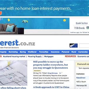 Interest.co.nz homepage