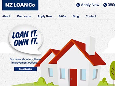 NZ Loan Co homepage