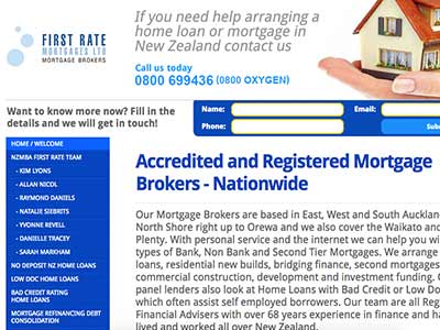 First Rate Mortgages homepage