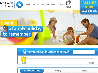 NZ Credit & Loans homepage