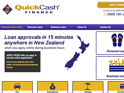 Quick Cash Finance  homepage