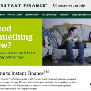 Instant Finance homepage