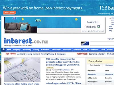 interest.co.nz homepage