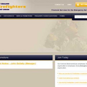 New Zealand Firefighters Credit Union homepage