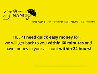 Alternate Finance homepage