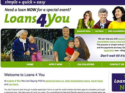 Loans4you homepage