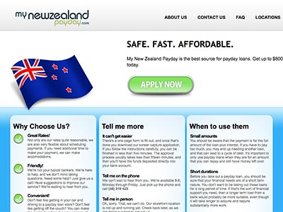 My New Zealand Payday homepage