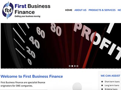 First Business Finance homepage