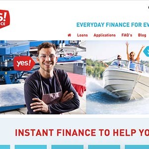 Yes Finance homepage
