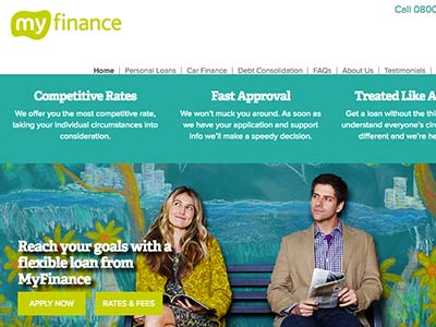 MyFinance homepage