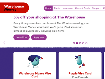 Warehouse Money homepage