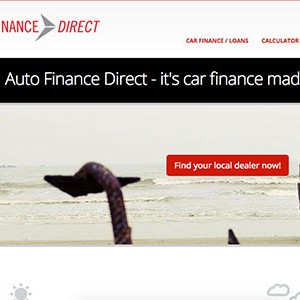 Auto Finance Direct homepage