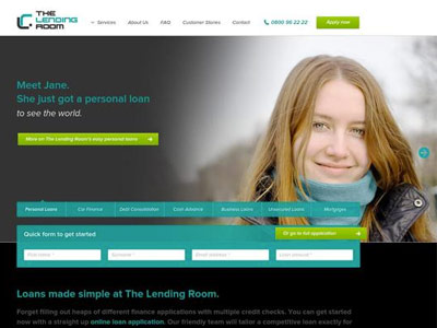 The Lending Room homepage