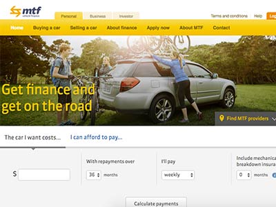 Motor Trade Finances homepage