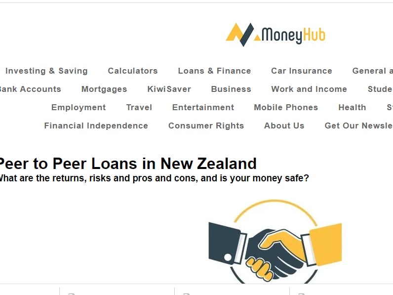 Money Hub homepage